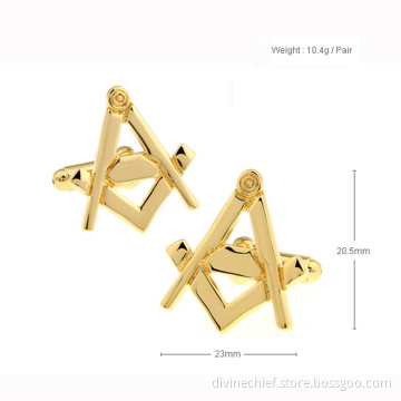 High End Golden Plated Copper/Stainless Steel/Titanium Cufflinks For Man's Shirt